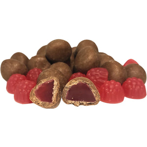 Poppy's Chocolate Milk Chocolate Coated Raspberry Lollies 200g Luxury Chocolate Coated Lollies