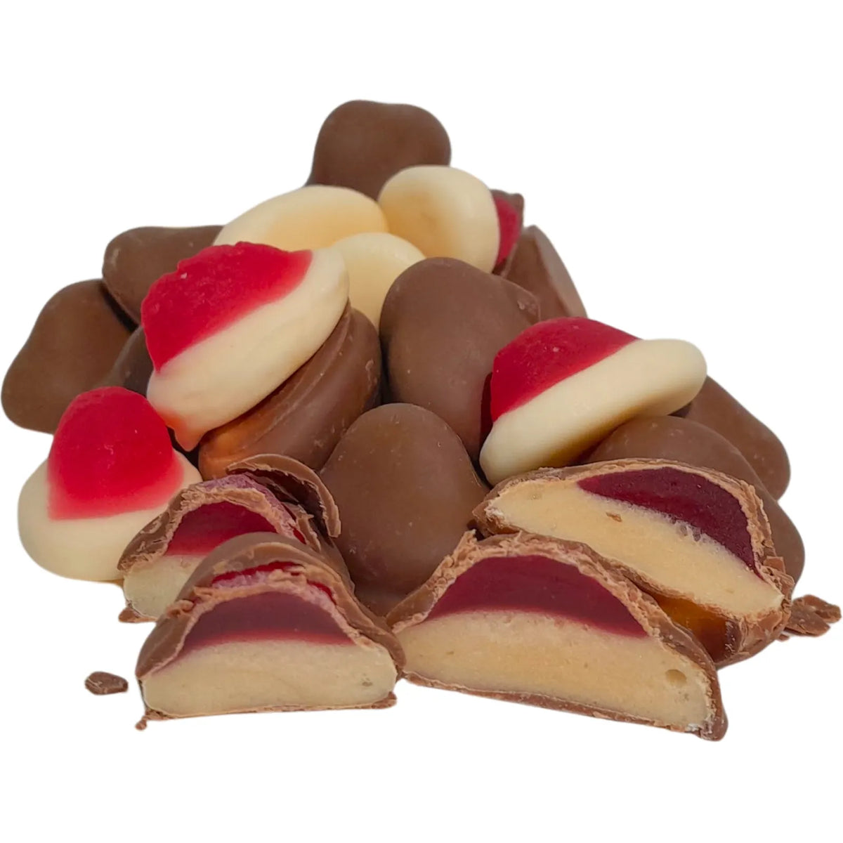 Poppy's Chocolate Milk Chocolate Coated Strawberry &amp; Cream Lollies Luxury Chocolate Coated Lollies