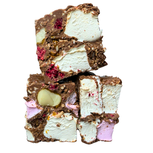 Rocky Road Raspberry and Macadamia Milk Chocolate 125g