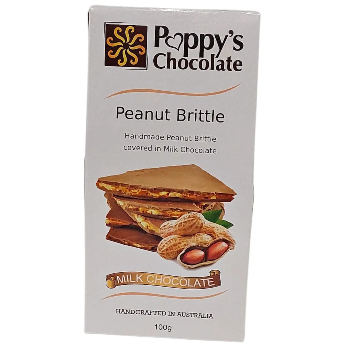 Poppy's Chocolate Peanut Brittle Coated In Milk Chocolate 100G