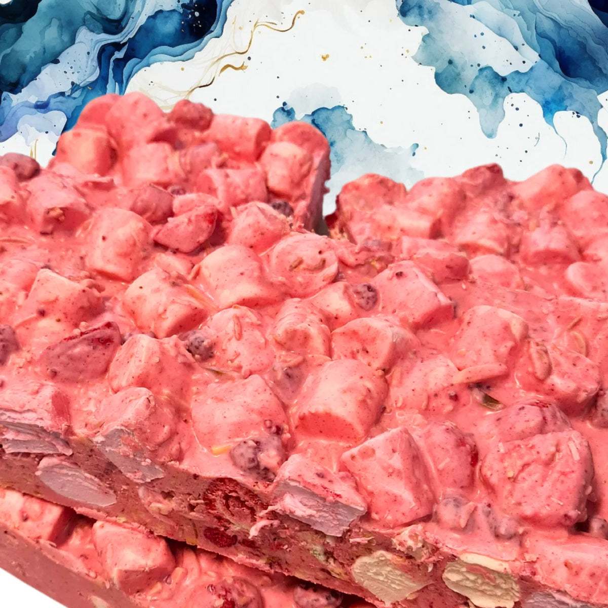 Poppy's Chocolate Pink Blossom Rocky Road 125G