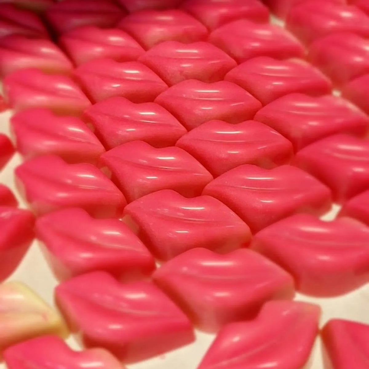 Poppy's Chocolate Gourmet Chocolate Pink Lips Raspberry Kiss Luxury Handmade Chocolate lollies