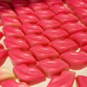 Poppy's Chocolate Gourmet Chocolate Pink Lips Raspberry Kiss Luxury Handmade Chocolate lollies