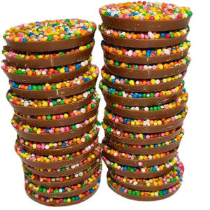 Poppy's Chocolate Chocolate Sprinkles Milk Chocolate Regular Size 27/cylinder Luxury Handmade Chocolate Lollies
