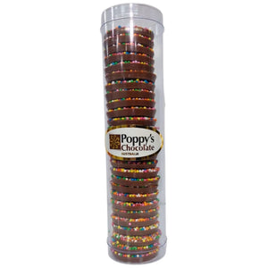 Poppy's Chocolate Chocolate Sprinkles Milk Chocolate Regular Size 27/cylinder Luxury Handmade Chocolate Lollies