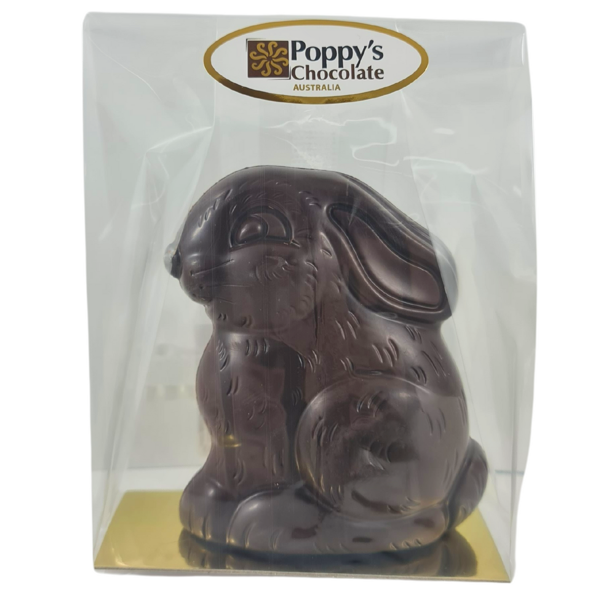 Poppy's Chocolate 70 Dark Chocolate Sitting Easter Bunny