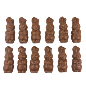 Milk Chocolate Easter Bunnies 12 Pack