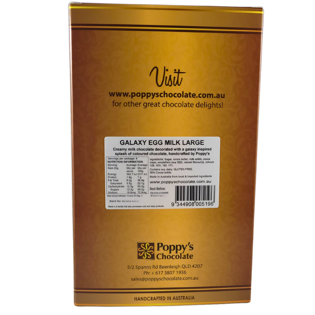 Poppy's Chocolate Galaxy Easter Egg Milk Chocolate Large