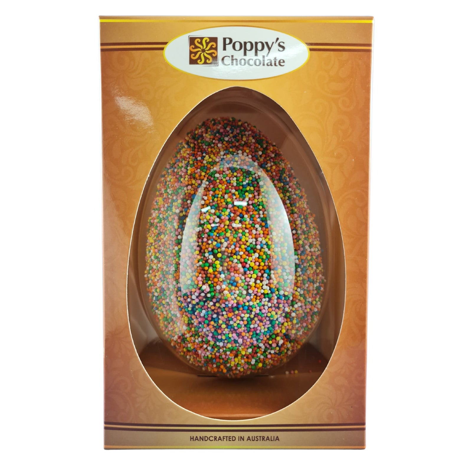 Poppy's Chocolate Milk Chocolate Sprinkle Easter Egg Large Luxury Handmade Easter Chocolate lollies