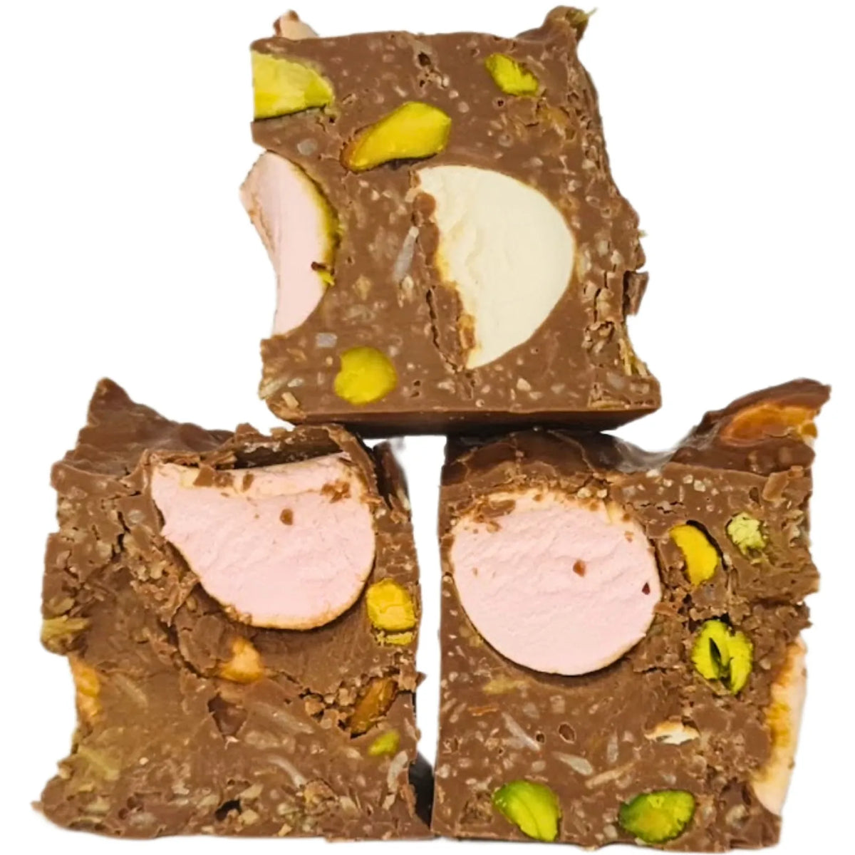 Poppy's Chocolate Rocky Road Dubai Pistachio Chocolate 125g Limited Edition Luxury Handmade Chocolate Lollies