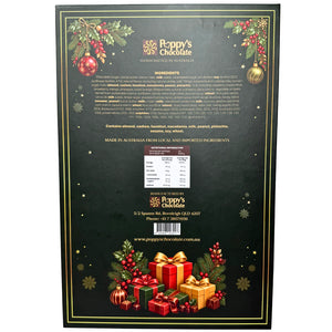Poppy’s Chocolate Christmas Advent Calendar featuring 24 numbered doors in a luxurious hard case