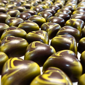 Poppy's Chocolate Gourmet Chocolate Caramel Heart Dark Chocolate Luxury Handmade Chocolate lollies