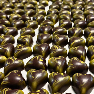 Poppy's Chocolate Gourmet Chocolate Caramel Heart Dark Chocolate Luxury Handmade Chocolate lollies