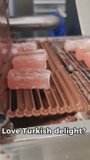 Chocolate Coated Rose Flavoured Turkish Delight Milk Chocolate 100g