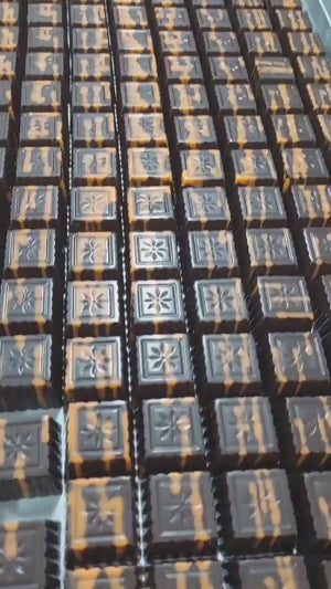 Making Dark chocolate blood orange chocolates