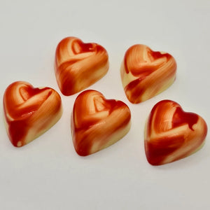 Poppy's Chocolate Gourmet Chocolate Red Heart Strawberry Cream Luxury Handmade Chocolate lollies