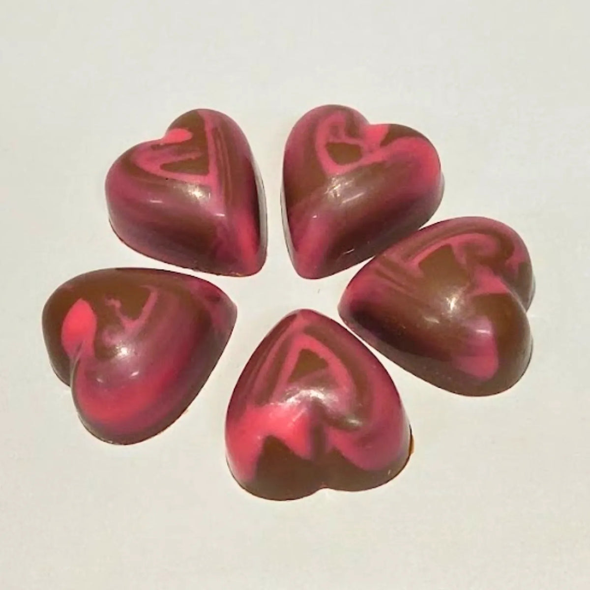Poppy's Chocolate Gourmet Chocolate Salted Caramel Heart Luxury Handmade Chocolate lollies