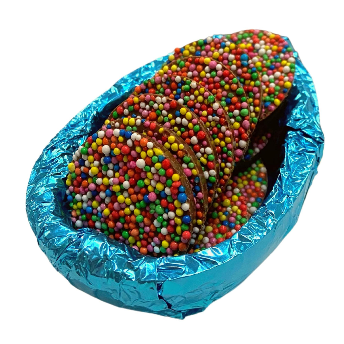 Poppy's Chocolate Milk Chocolate Half Easter Egg Filled with Sprinkles Luxury Handmade Easter Chocolate lollies