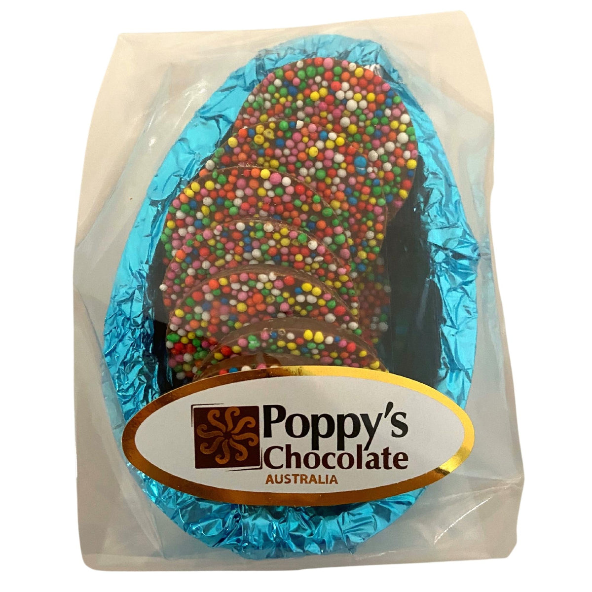 Poppy's Chocolate Milk Chocolate Half Easter Egg Filled With Sprinkles