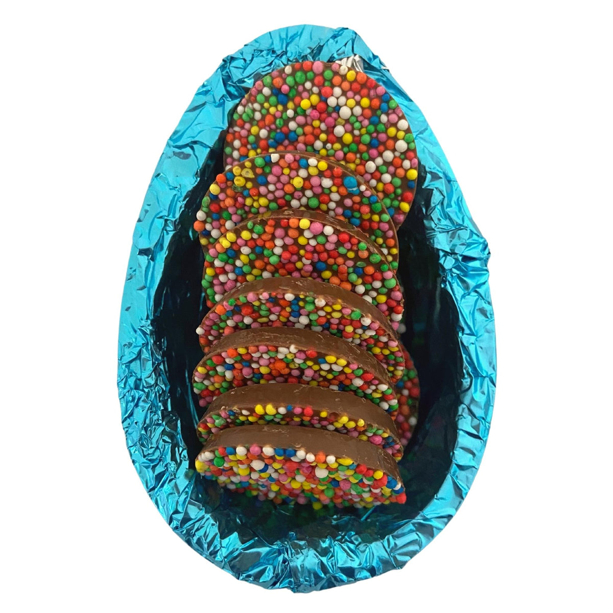 Poppy's Chocolate Milk Chocolate Half Easter Egg Filled With Sprinkles