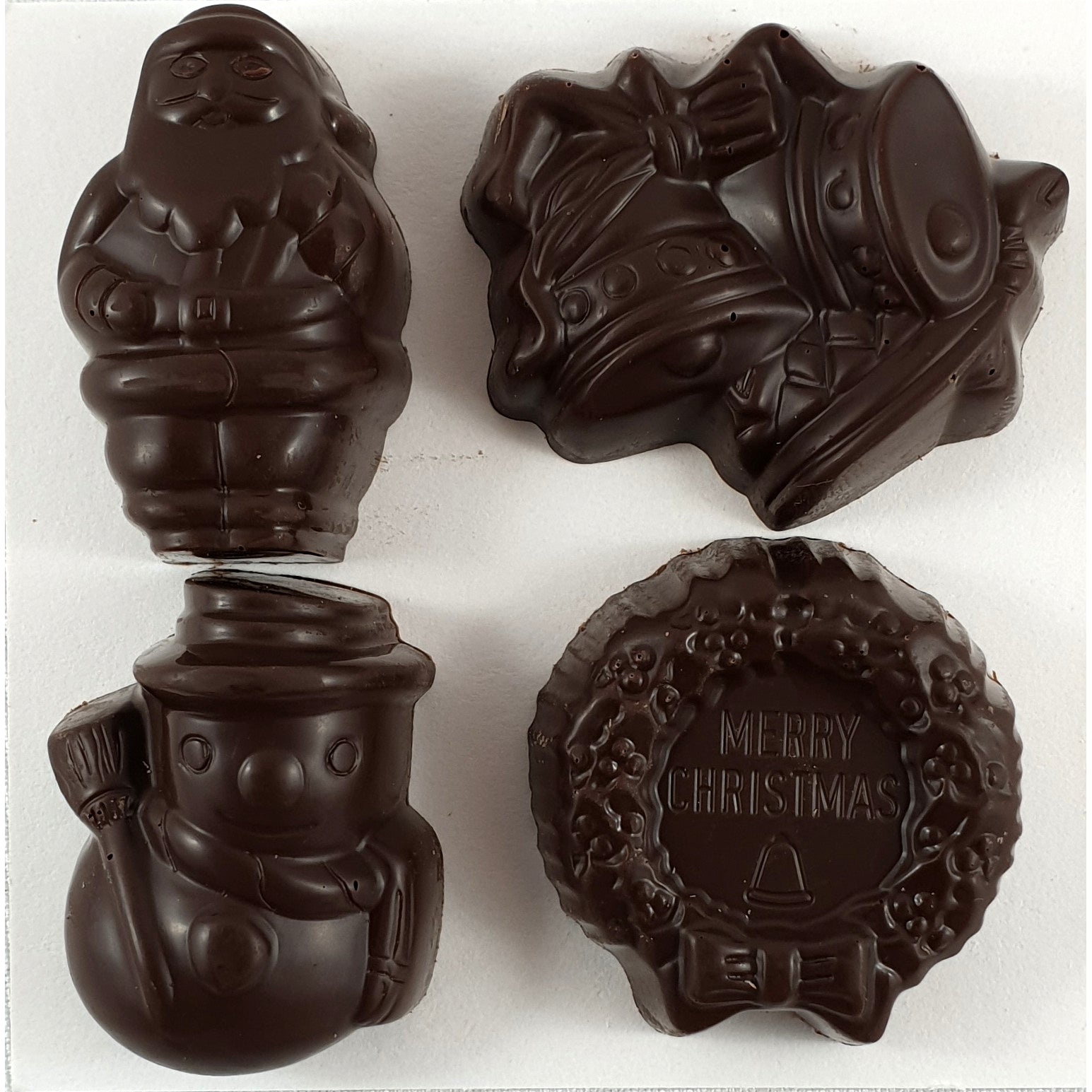 Assorted Christmas Chocolates 4 pack - Dark chocolate