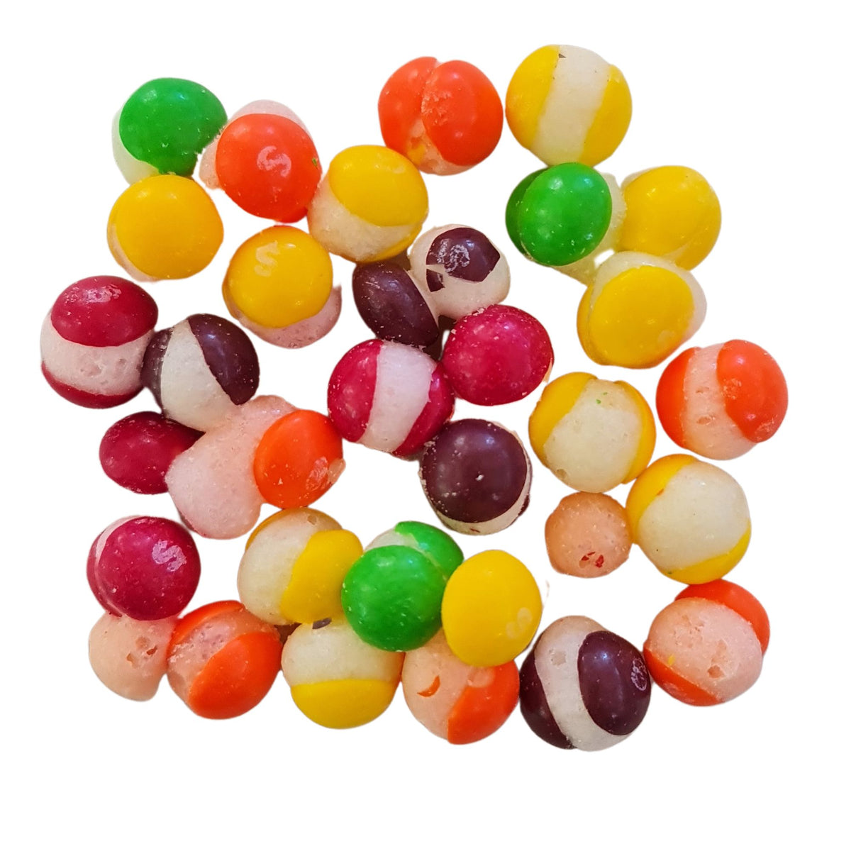 Freeze Dried Rainbow Crunch Lollies Candy - Made with genuine Skittles