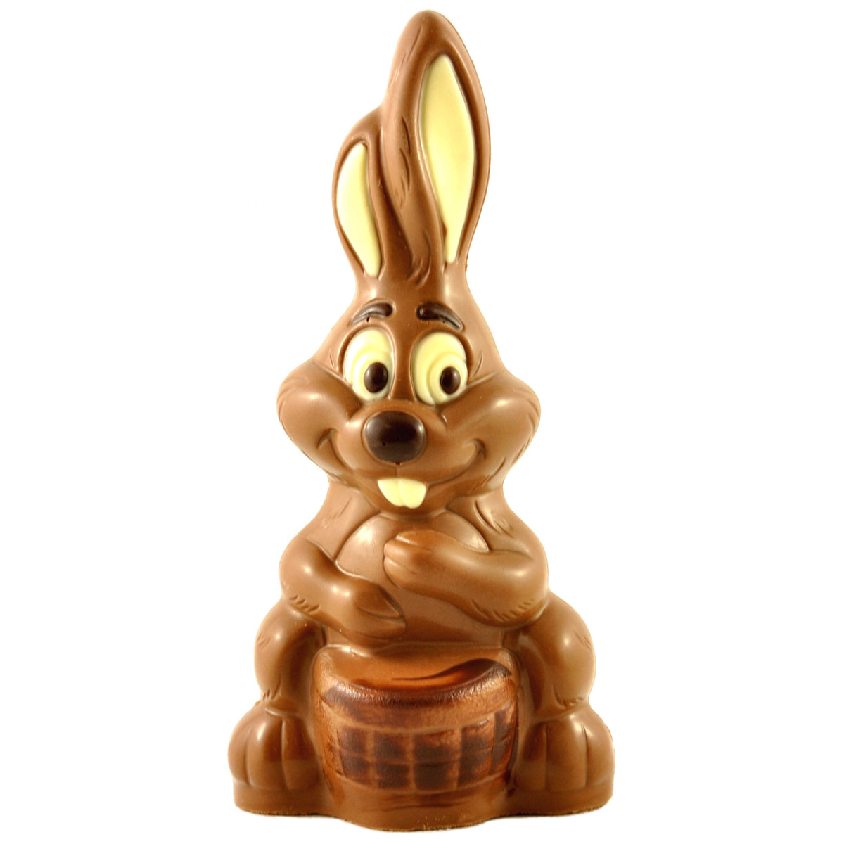Poppy's Chocolate Milk Chocolate Easter Bunny Holding Egg Large Luxury Handmade Easter Chocolate lollies