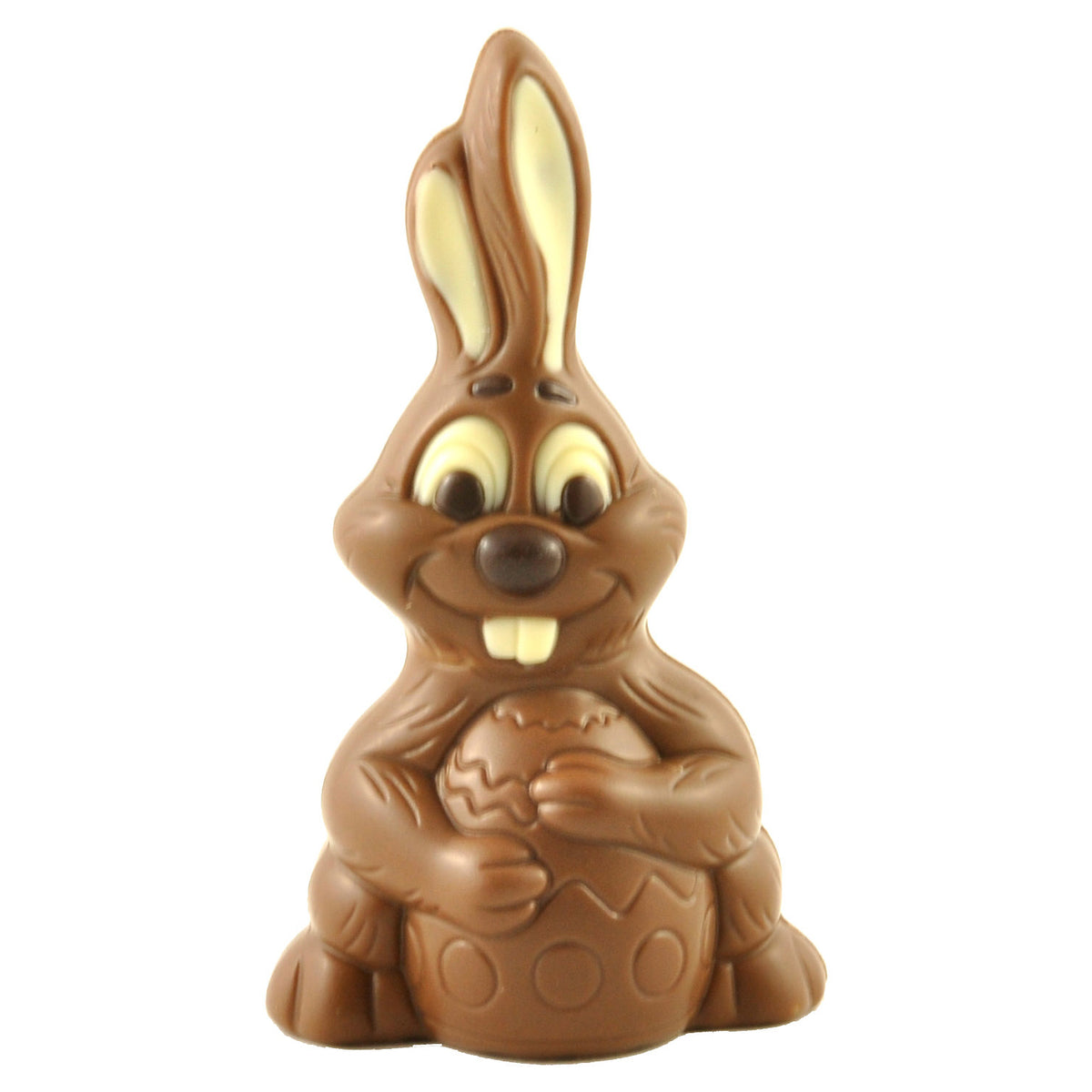 Poppy's Chocolate Milk Chocolate Easter Bunny Holding Egg Small Luxury Handmade Easter Chocolate lollies