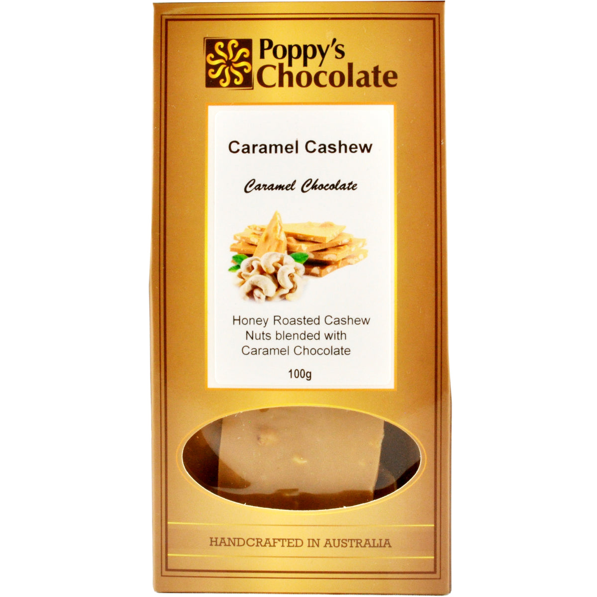 Cashew and Caramel Chocolate Bark 100g