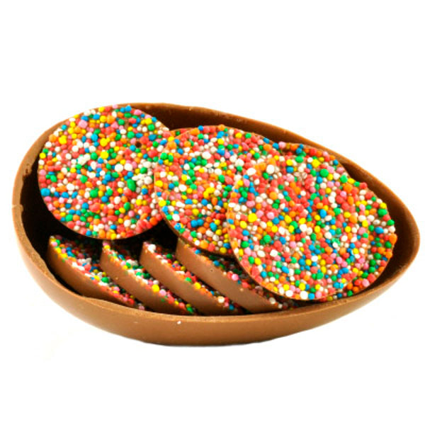 Poppy's Chocolate Milk Chocolate Half Easter Egg Filled With Sprinkles