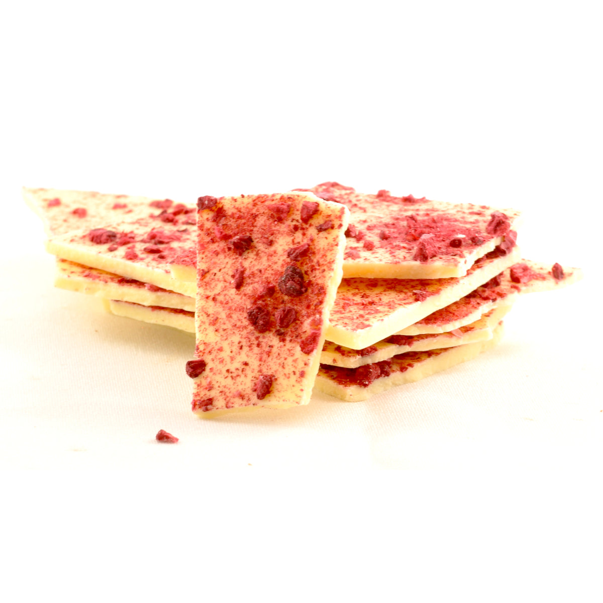 Raspberry and White Chocolate Bark 100g
