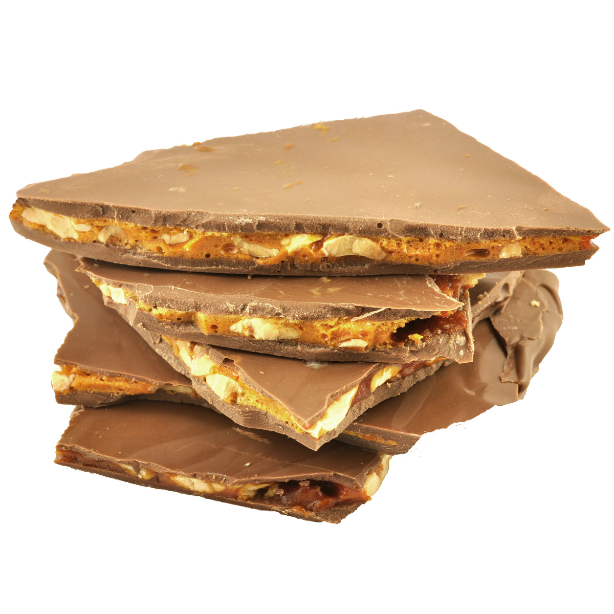 Peanut Brittle coated in Milk Chocolate 100g